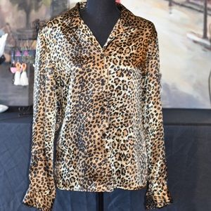 Vintage 1980's Joan Leslie Animal Print Blouse